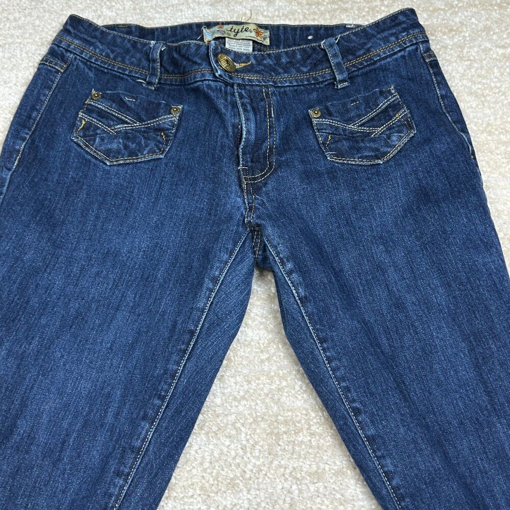 Tyte Jeans Womens 11 Bootcut Dark Wash Low Rise Stretch Denim Pants Casual